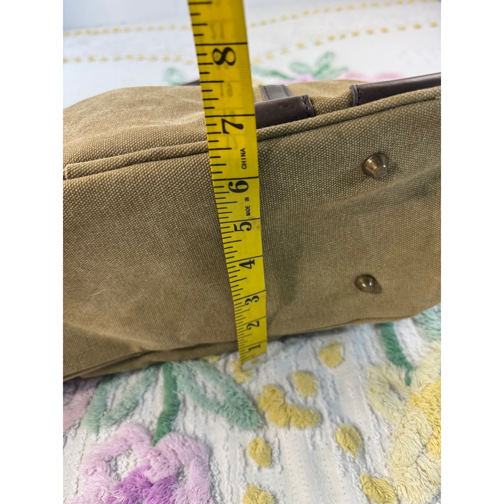 Genuine PX Los Angeles Khaki Canvas Duffle Bag Weekender PX4655BG NEW - Picture 6 of 10